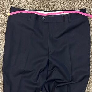 Joseph & Feiss NWOT Big & Tall Men's Dark Navy Dress Pants 100% wool size 38x37